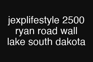 jexplifestyle 2500 ryan road wall lake south dakota